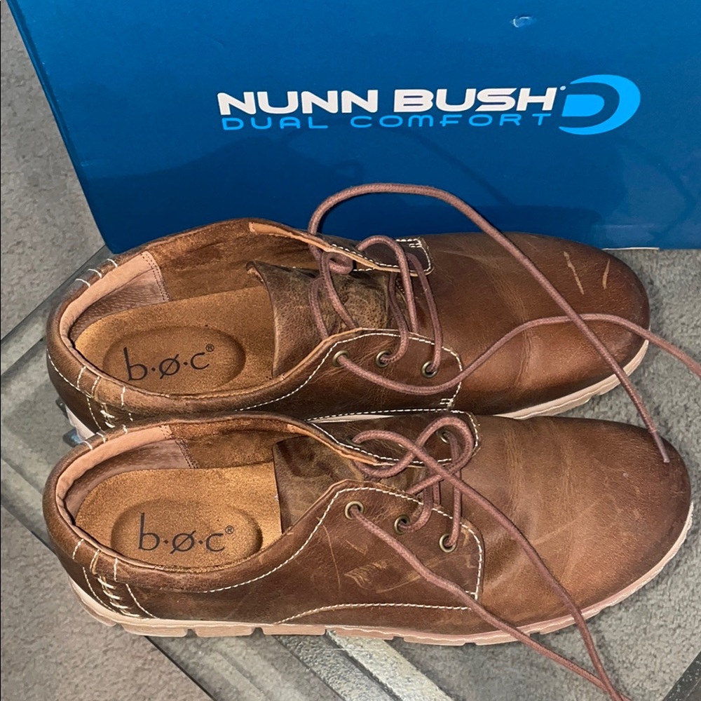 Nunn Bush Men's Tan Leather Oxfords